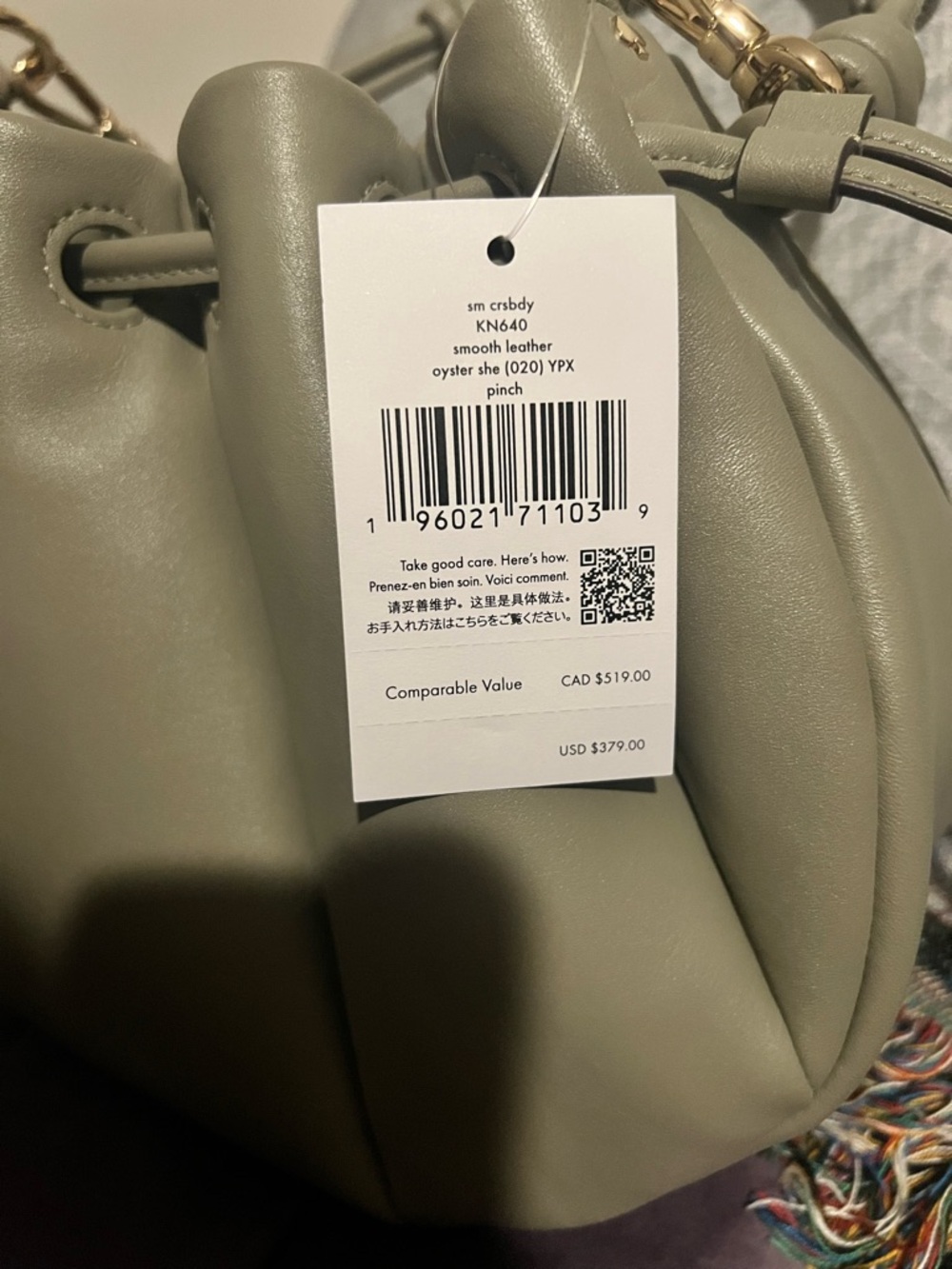 NWT Oyster Shell Kate Spade Pinch crossbody bag BELOW RETAIL SALE PRICE - Picture 5 of 9